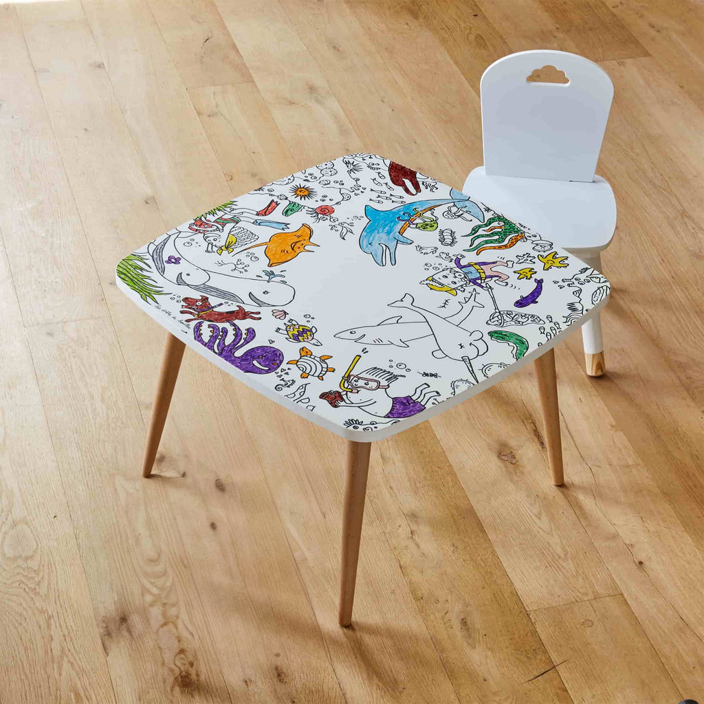 Coloritable sur le thème de l'océan (animaux marins) coloriable à l'infini  